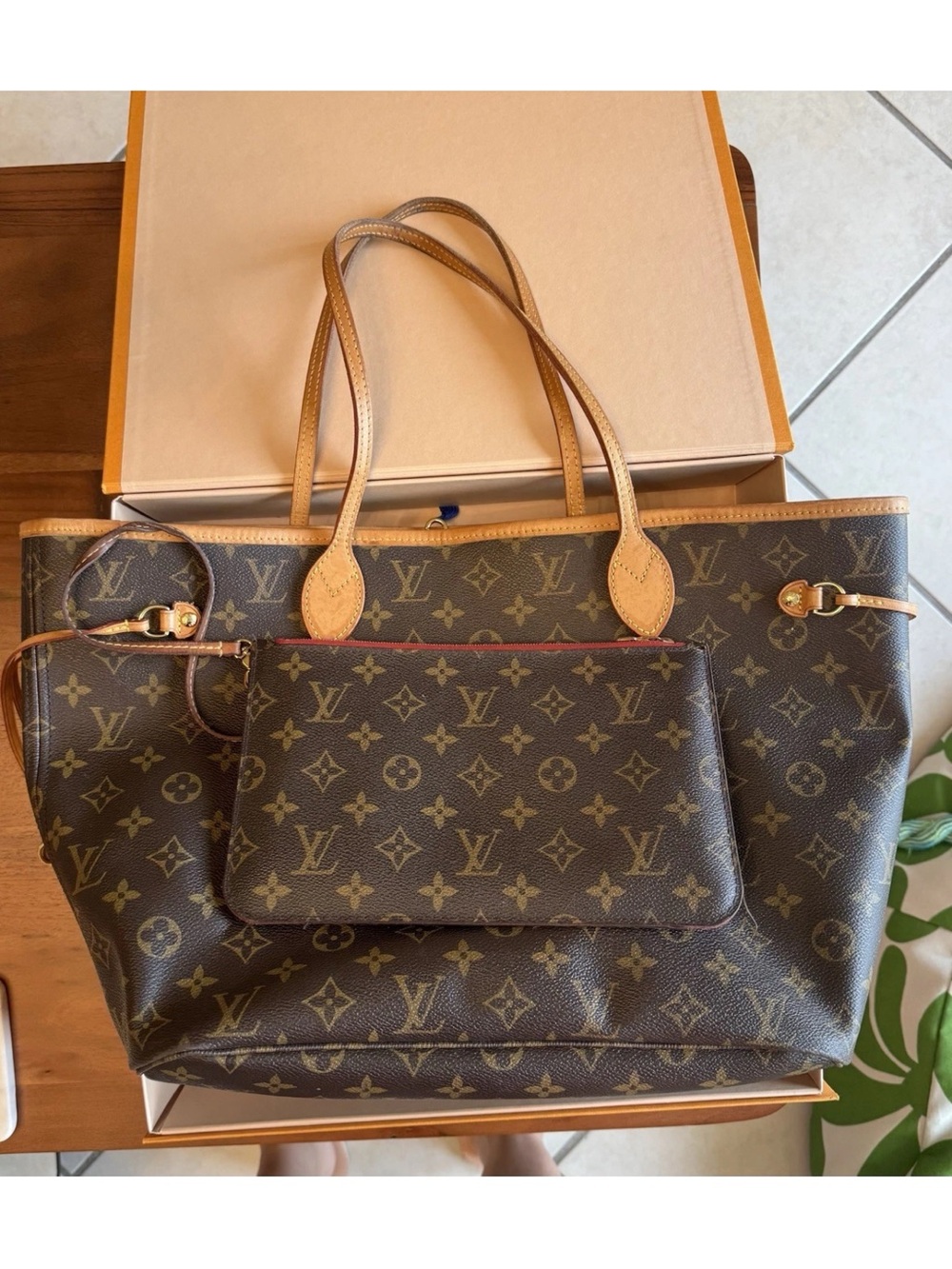 Louis Vuitton Monogram Canvas Tote with Removable Pouch